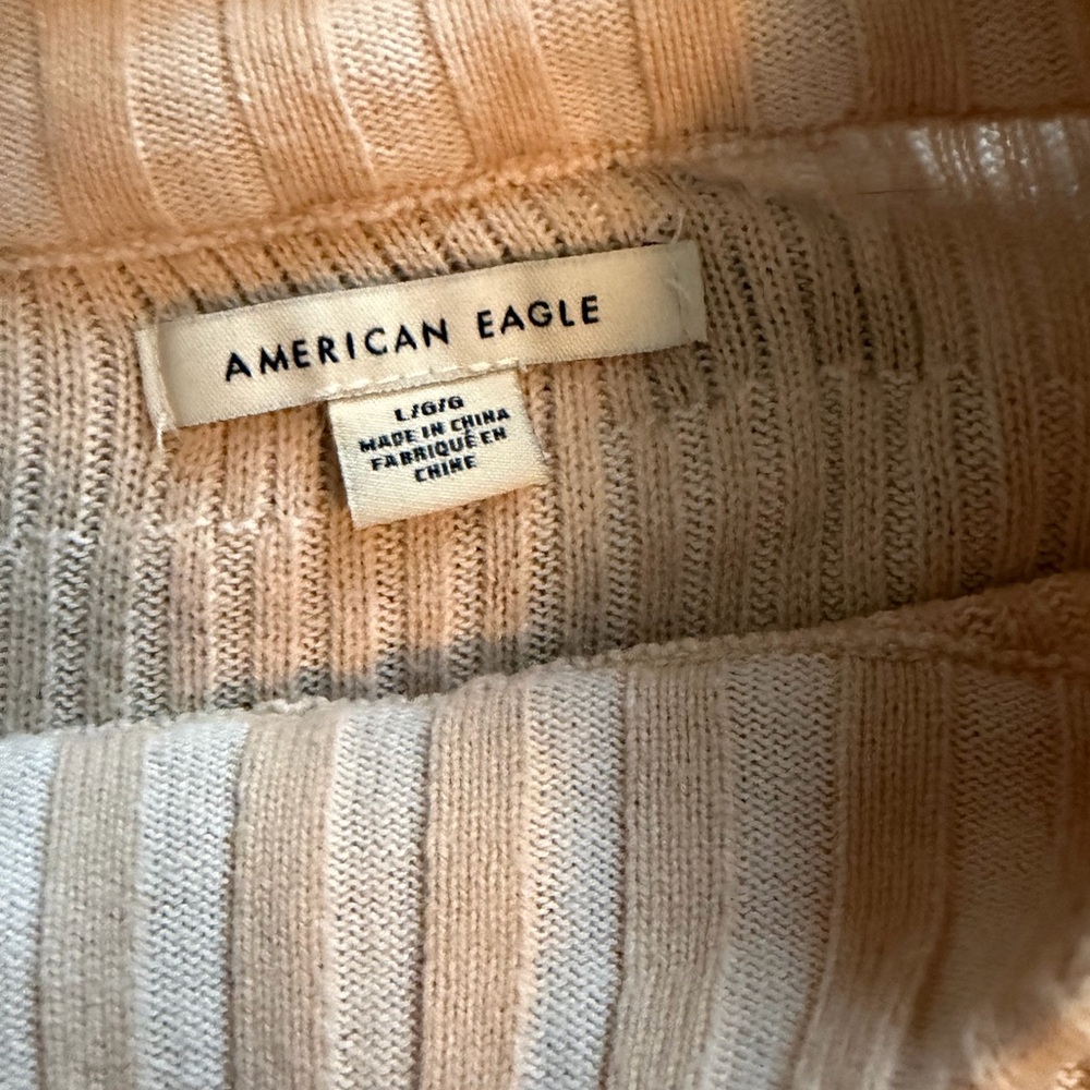 AE Ribbed Tan Crop Sweater - Picture 2 of 3